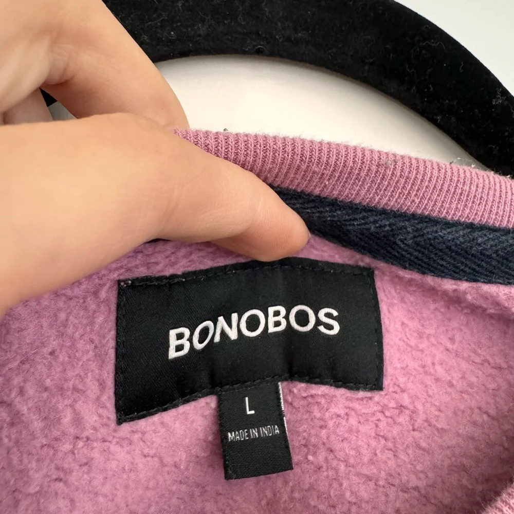 Bonobos Men’s Mauve Crew Neck Sweatshirt Dog - Picture 3 of 3